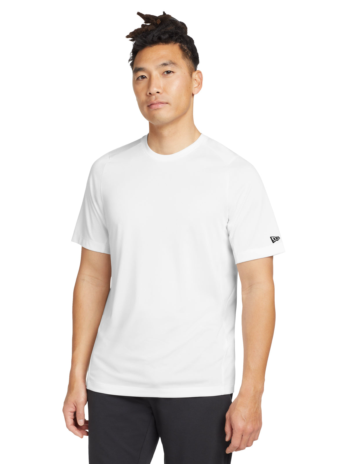 Men's Pocketless Performance Crew Tee - NEA200 - White Solid