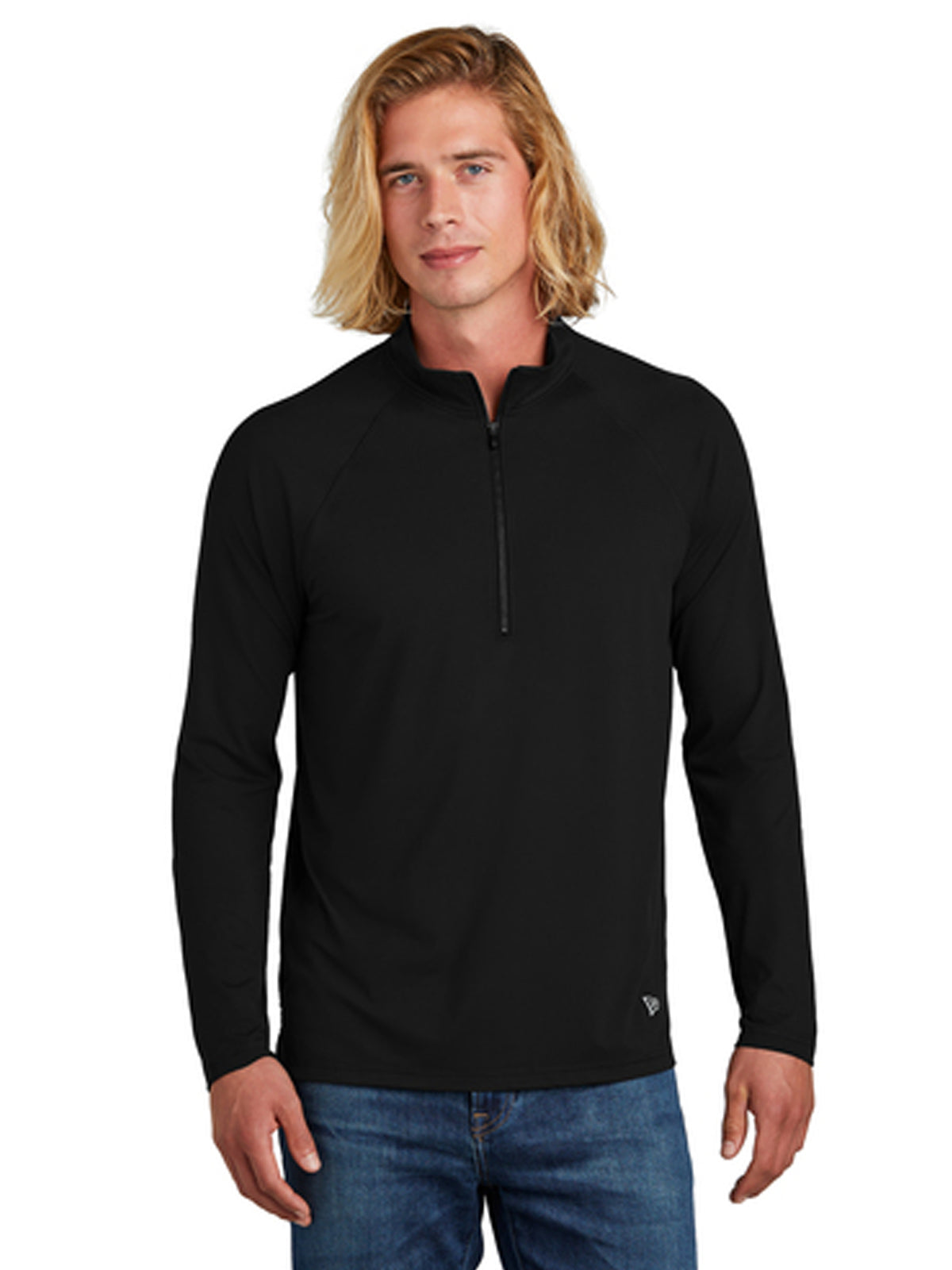 Men's Pocketless Power 1/2-Zip Sweatshirt - NEA228 - Black