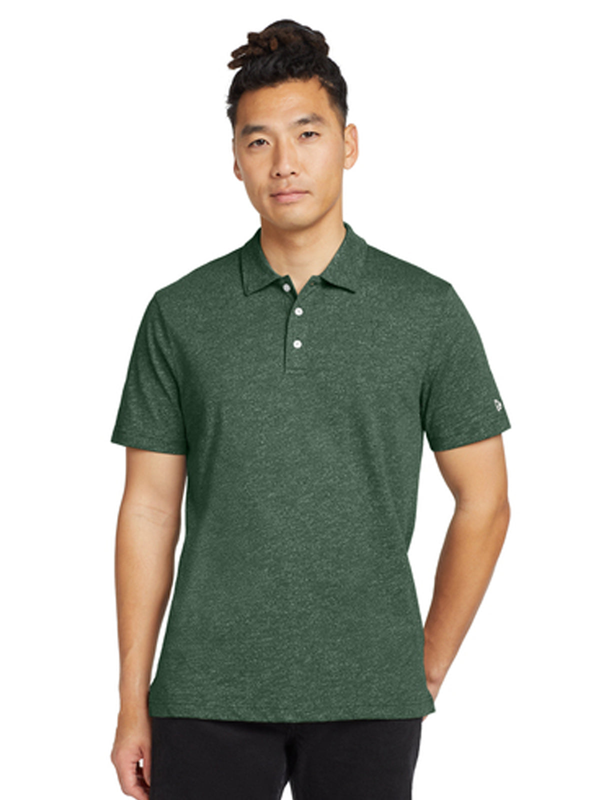 Men's Slub Twist Polo - NEA301 - Dark Green Twist