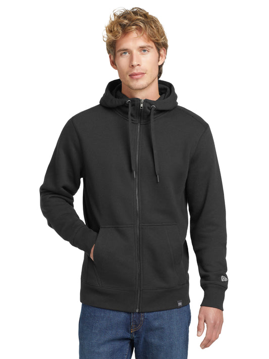 Men's French Terry Full-Zip Hoodie - NEA502 - Black