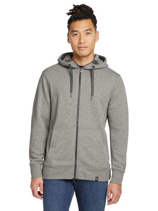 Men's French Terry Full-Zip Hoodie - NEA502 - Light Graphite Twist