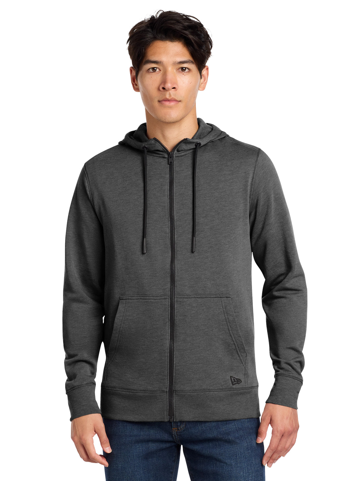 Men's Tri-Blend Fleece Full-Zip Hoodie - NEA511 - Black Heather