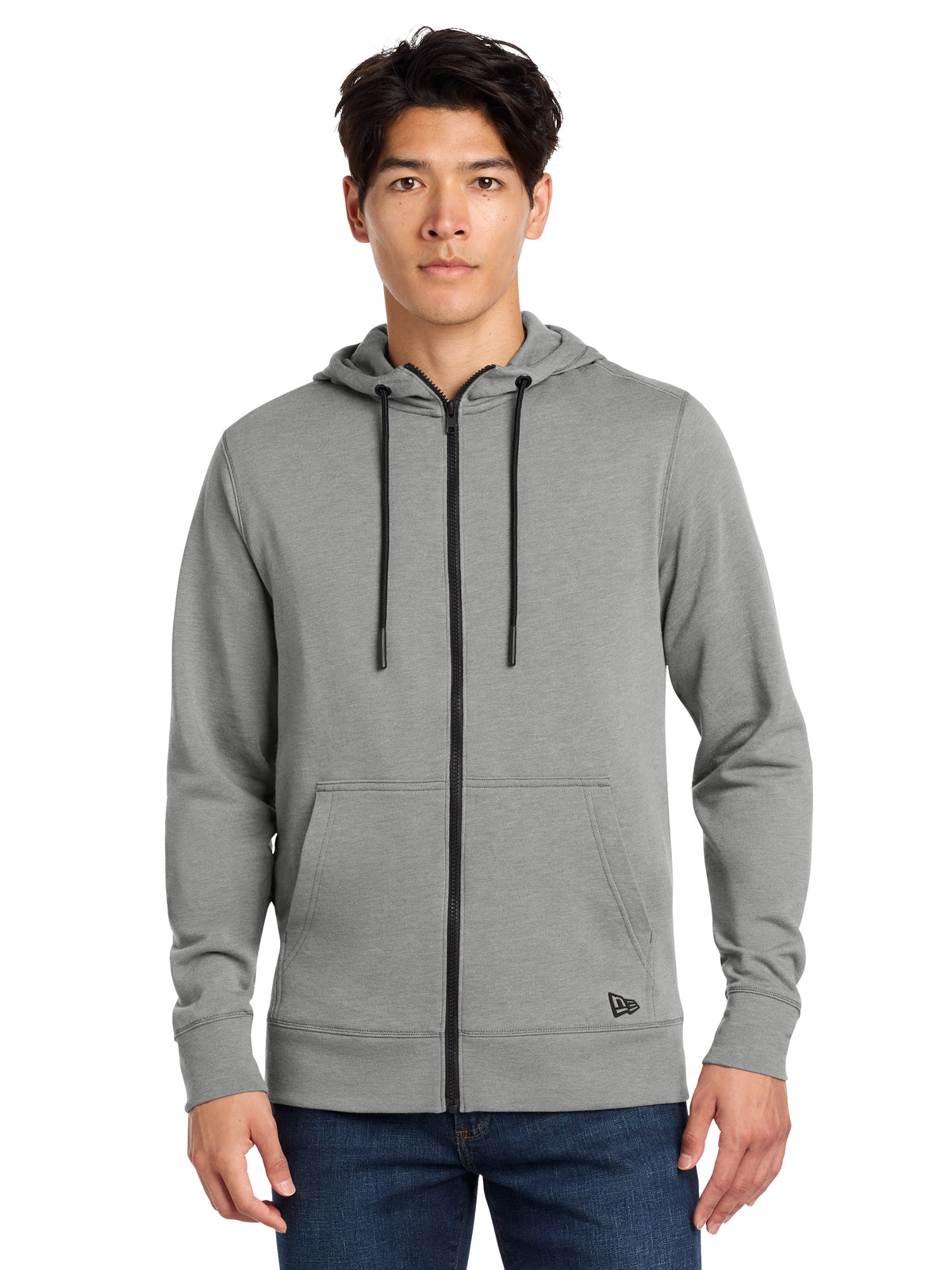 Men's Tri-Blend Fleece Full-Zip Hoodie - NEA511 - Shadow Grey Heather