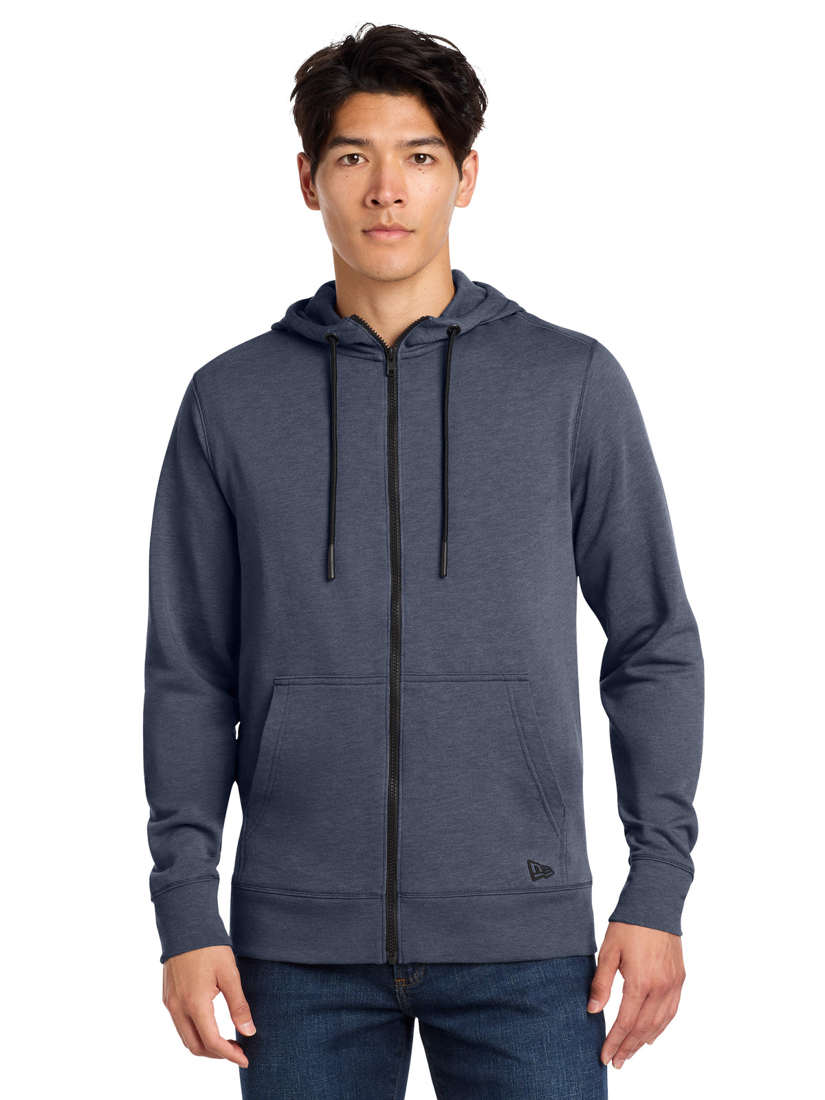 Men's Tri-Blend Fleece Full-Zip Hoodie - NEA511 - True Navy Heather