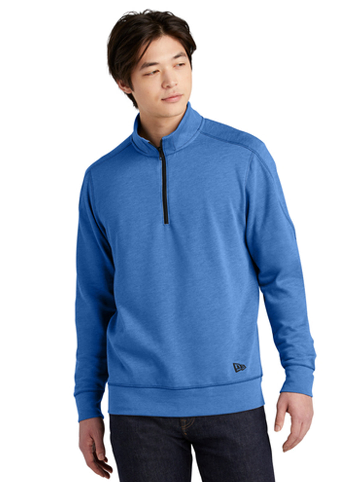 Men's Pocketless Tri-Blend 1/4-Zip Pullover - NEA512 - Royal Heather