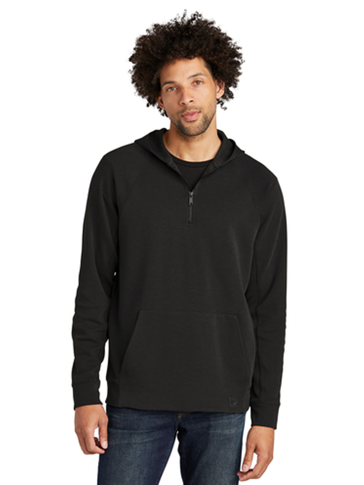 Men's 1-Pocket 1/4-Zip Hoodie - NEA541 - Black