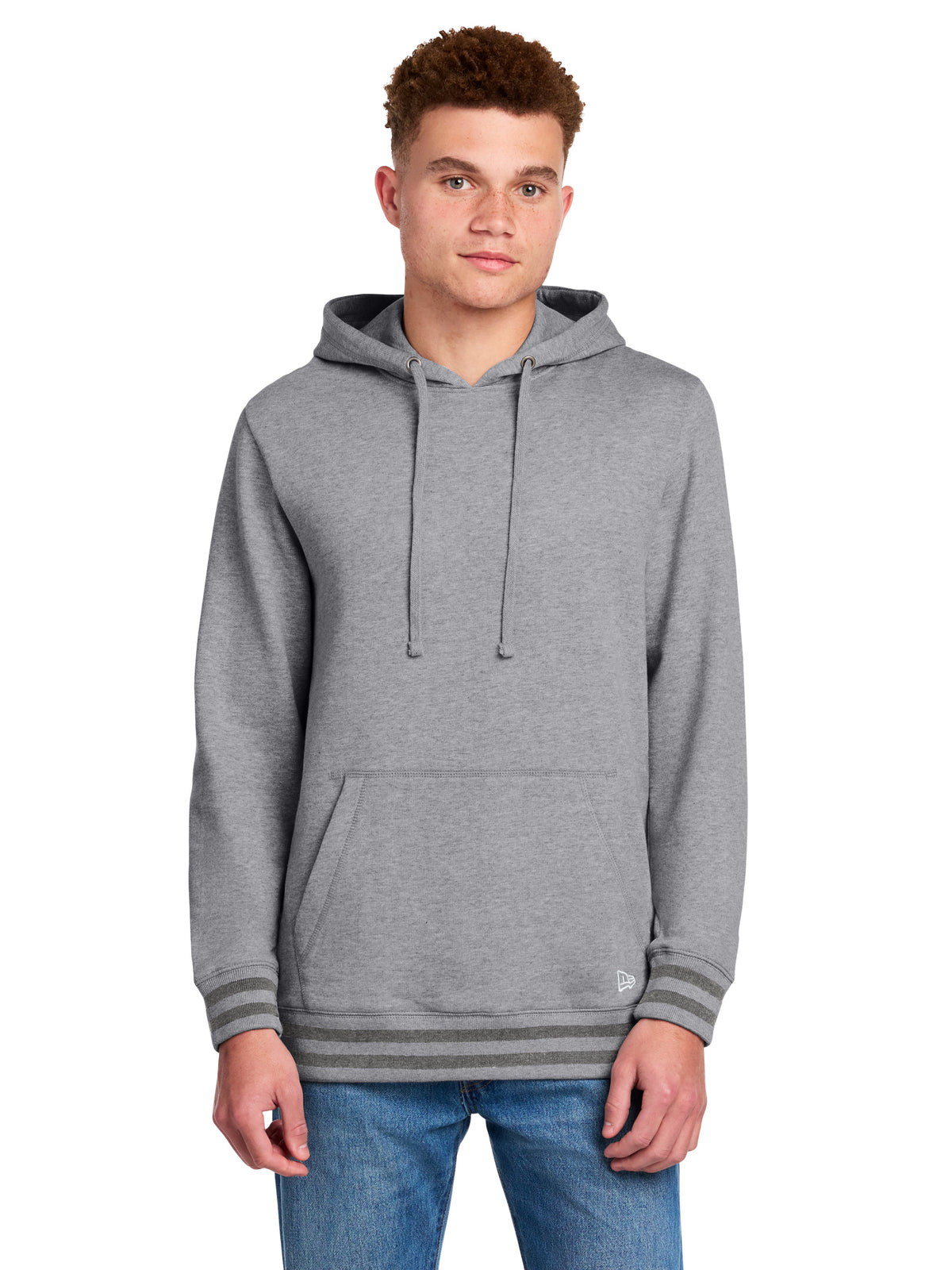 Men's Comeback Fleece Pullover Hoodie - NEA550 - Athletic Heather/Dark Heather Grey