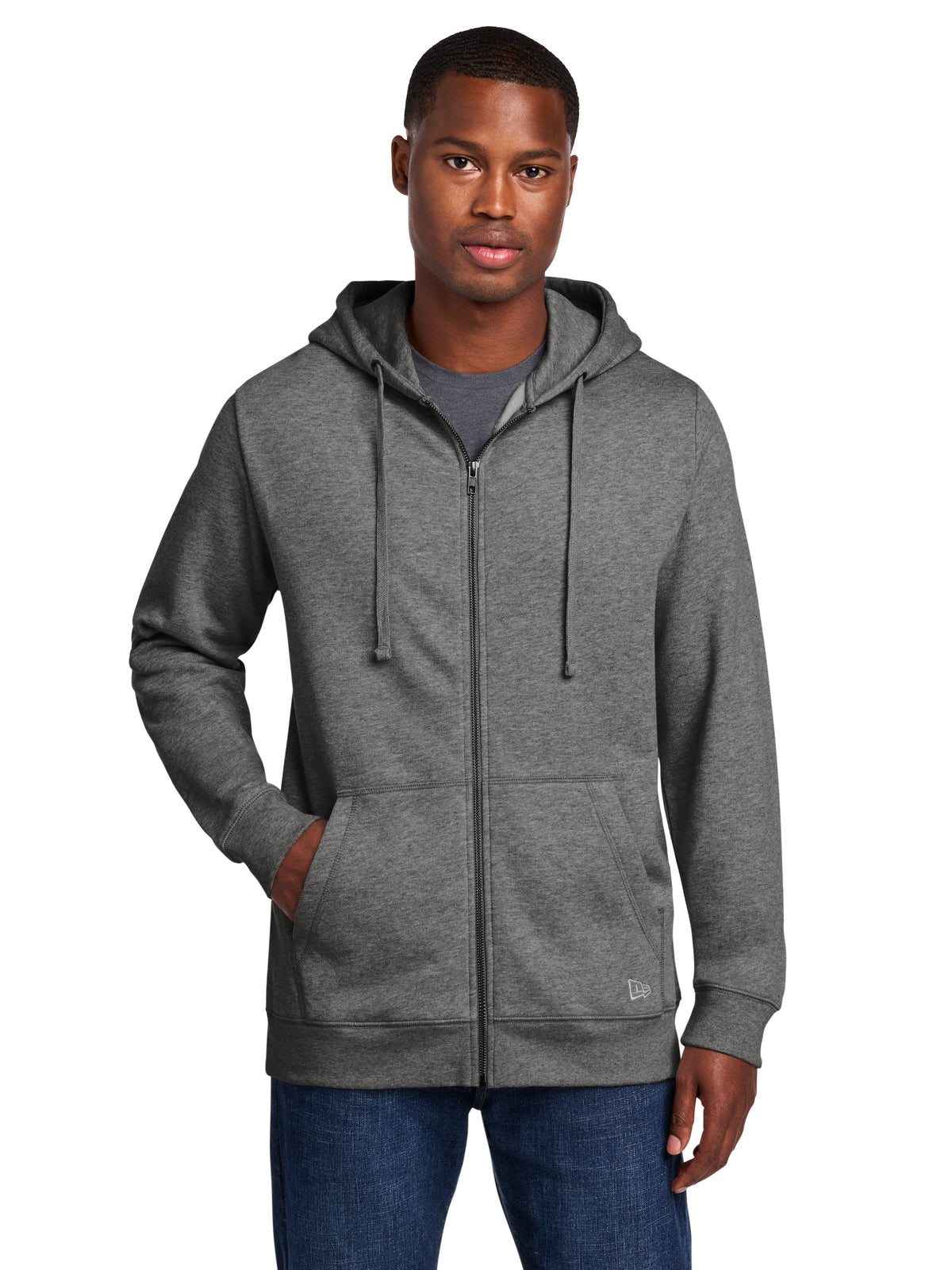 Men's Comeback Fleece Full-Zip Hoodie - NEA551 - Dark Heather Grey