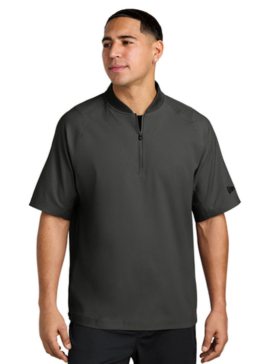 Men's Cage Short Sleeve 1/4-Zip Sweatshirt - NEA600 - Black