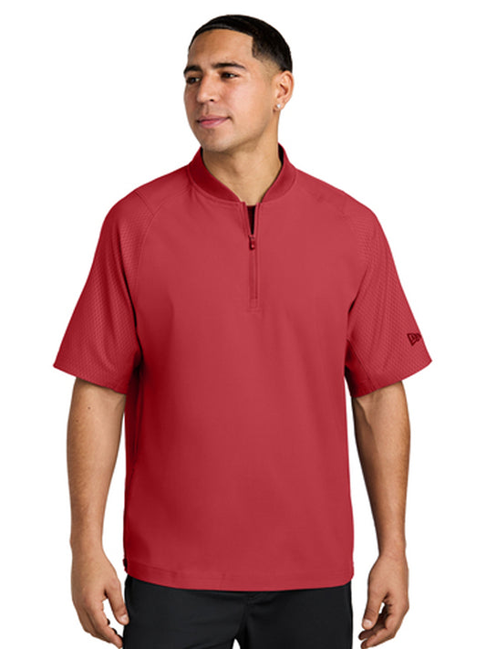 Men's Cage Short Sleeve 1/4-Zip Sweatshirt - NEA600 - Scarlet