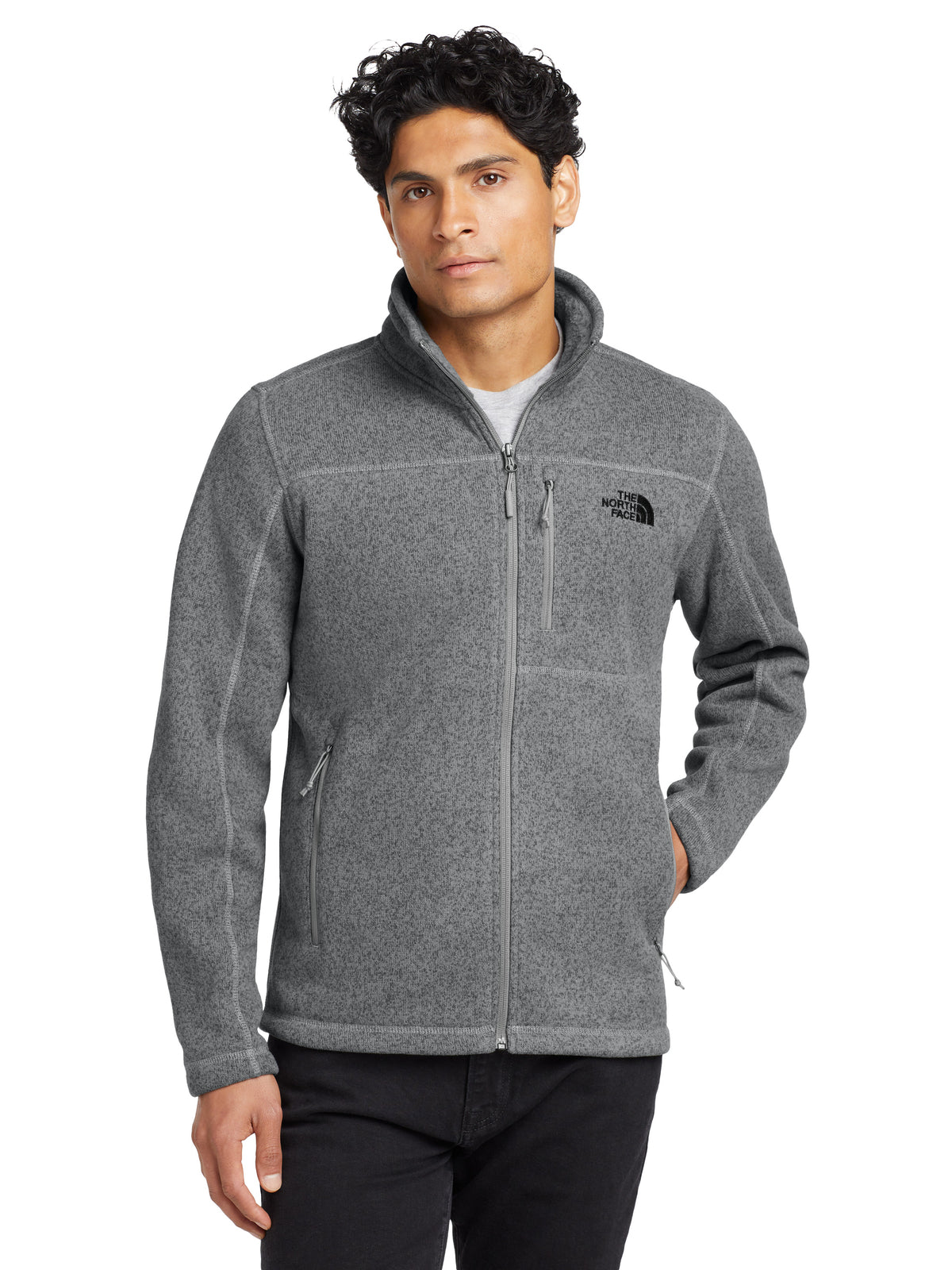 Men's Sweater Fleece Jacket - NF0A3LH7 - TNF Medium Grey Heather