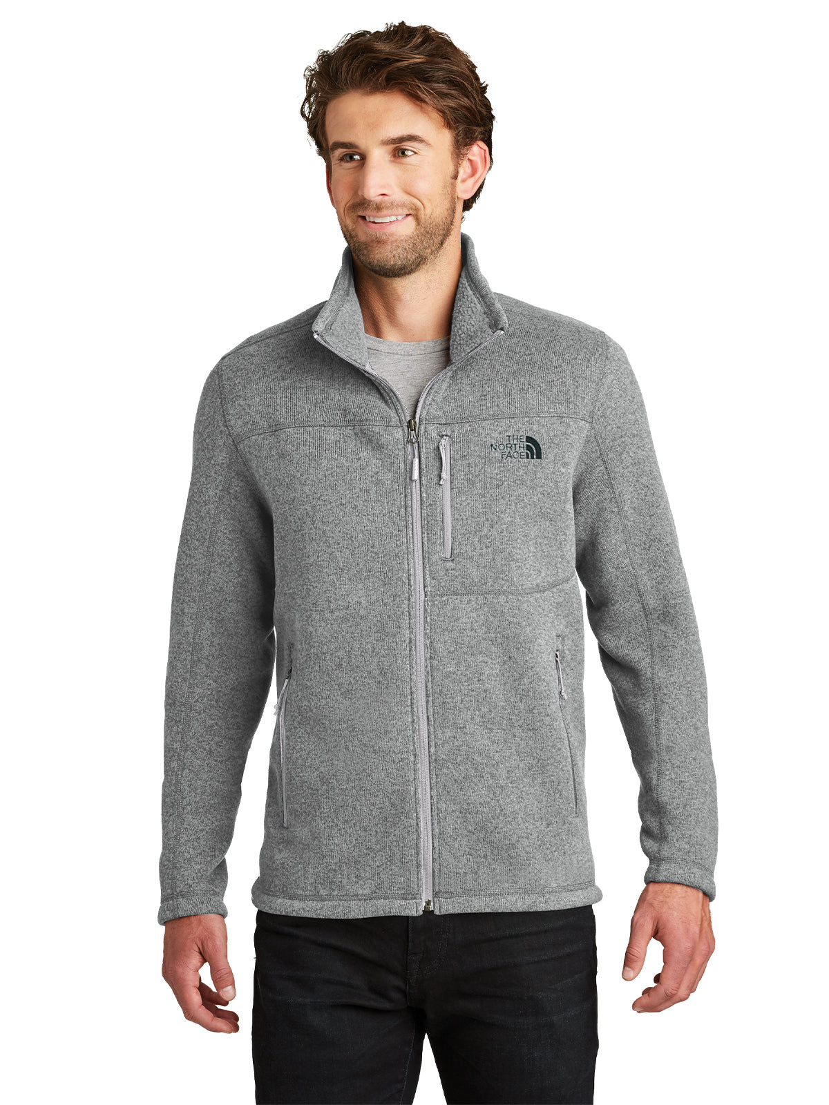 Men's Sweater Fleece Jacket - NF0A3LH7 - TNF Medium Grey Heather