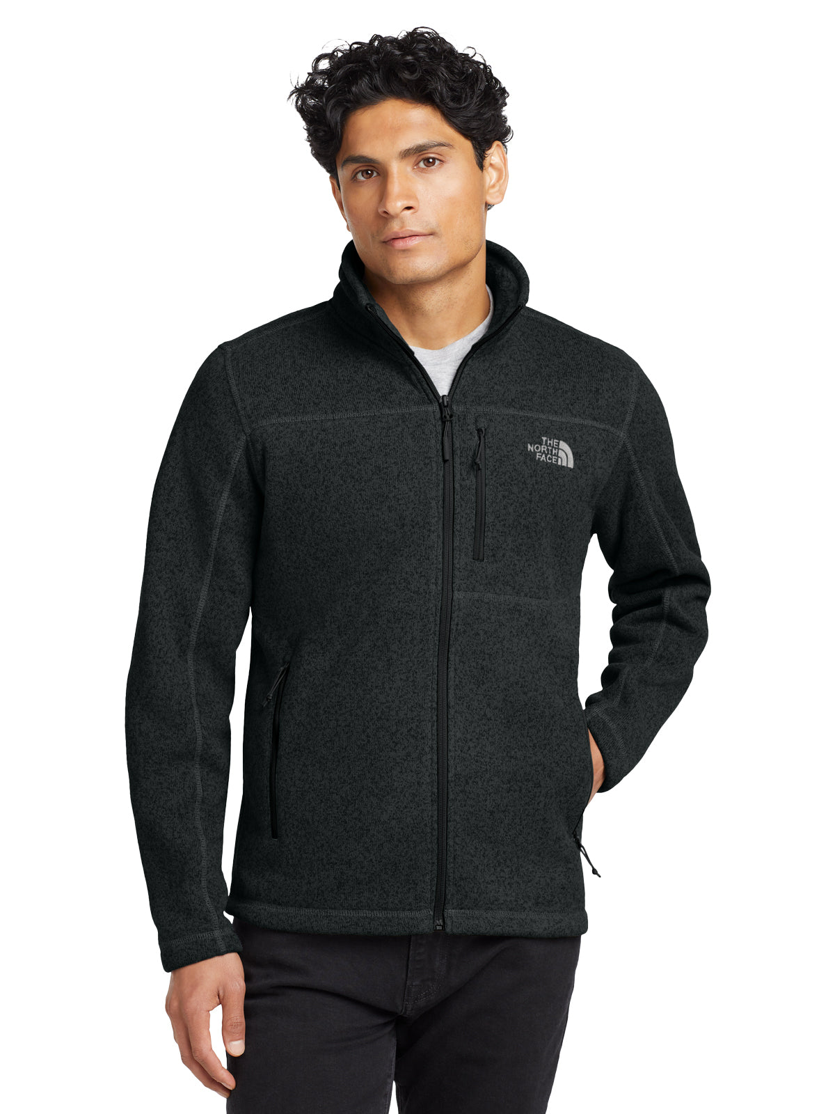 Men's Sweater Fleece Jacket - NF0A3LH7 - TNF Black Heather