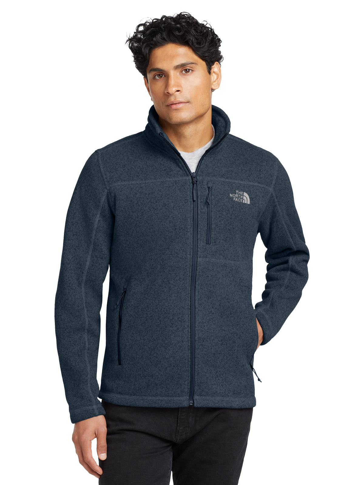 Men's Sweater Fleece Jacket - NF0A3LH7 - Urban Navy Heather