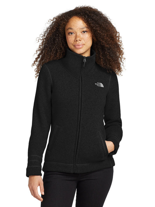 Women's Two-Pocket Sweater Fleece Jacket - NF0A3LH8 - TNF Black Heather