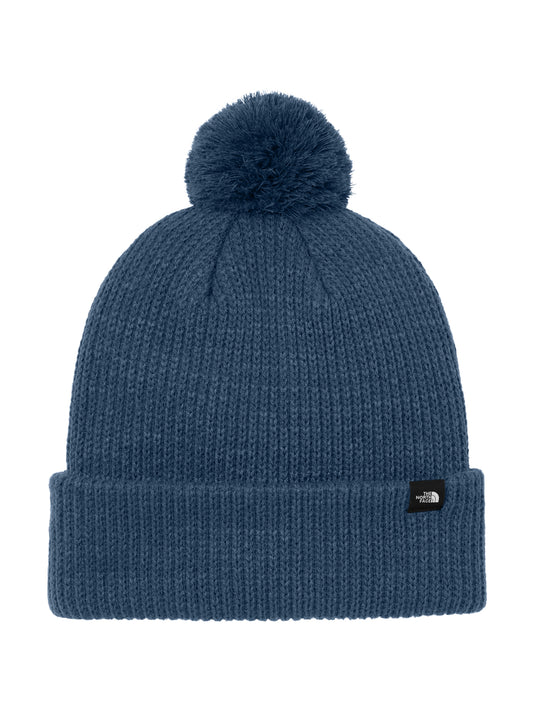 Women's Thick Top Pom Beanie - NF0A7RGI - Shady Blue