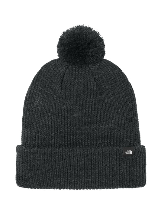 Women's Thick Top Pom Beanie - NF0A7RGI - TNF Black Heather