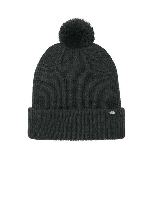 Women's Thick Top Pom Beanie - NF0A7RGI - TNF Black Heather