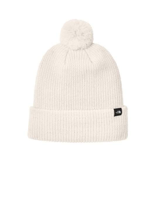 Women's Thick Top Pom Beanie - NF0A7RGI - Vintage White
