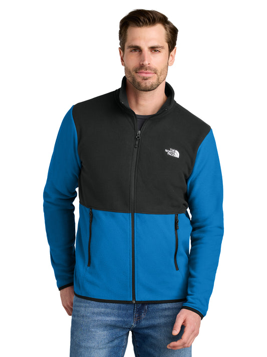 Men's 2-Pocket Glacier Full Zip Fleece Jacket - NF0A7V4J - Hero Blue/ TNF Black