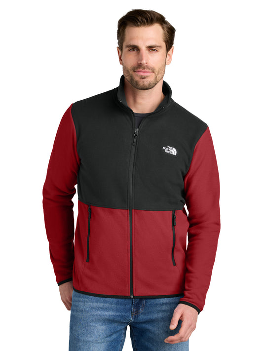 Men's 2-Pocket Glacier Full Zip Fleece Jacket - NF0A7V4J - Rage Red / TNF Black