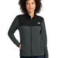 Women's 2-Pocket Glacier Full Zip Fleece Jacket - NF0A7V4K - Asphalt Grey/ TNF Black