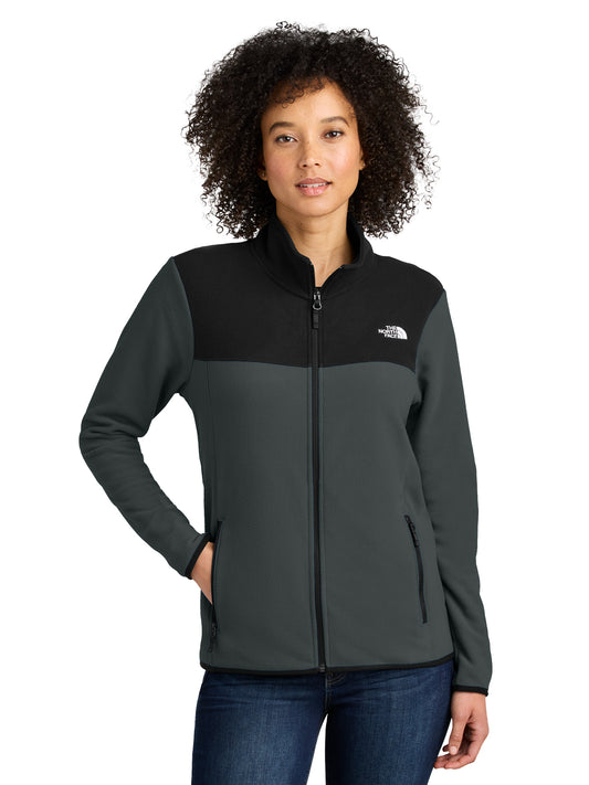 Women's 2-Pocket Glacier Full Zip Fleece Jacket - NF0A7V4K - Asphalt Grey/ TNF Black