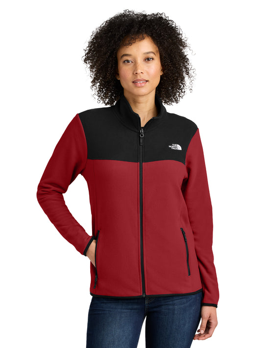 Women's 2-Pocket Glacier Full Zip Fleece Jacket - NF0A7V4K - Rage Red / TNF Black