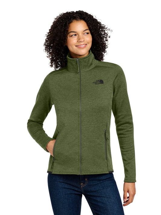 Women's Full-Zip Peached-Face Fleece Jacket - NF0A7V62 - Four Leaf Clover Heather