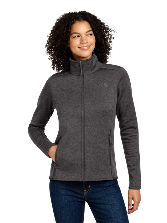Women's Full-Zip Peached-Face Fleece Jacket - NF0A7V62 - TNF Dark Grey Heather