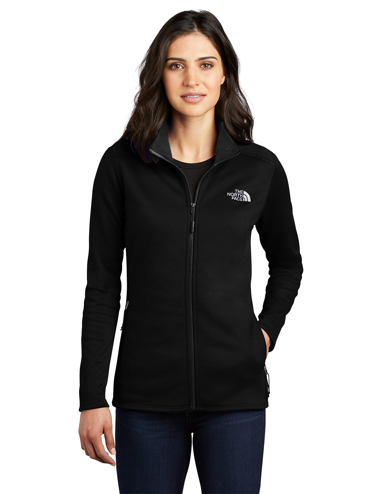 Women's Full-Zip Peached-Face Fleece Jacket - NF0A7V62 - TNF Black
