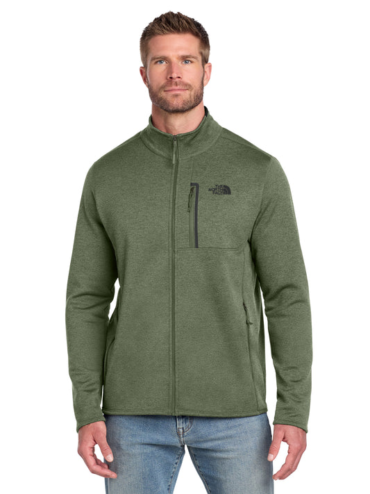 Men's Full-Zip Peached-Face Fleece Jacket - NF0A7V64 - Four Leaf Clover Heather