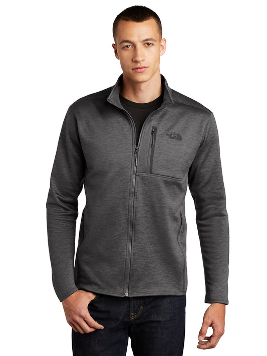 Men's Full-Zip Peached-Face Fleece Jacket - NF0A7V64 - TNF Dark Grey Heather