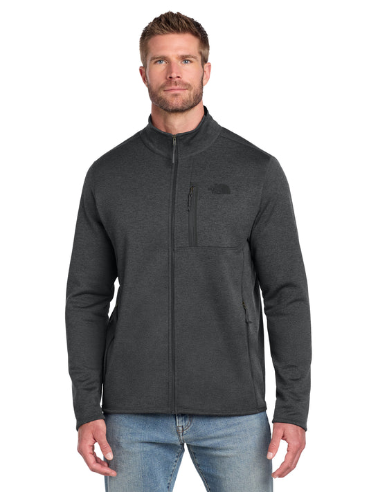 Men's Full-Zip Peached-Face Fleece Jacket - NF0A7V64 - TNF Dark Grey Heather
