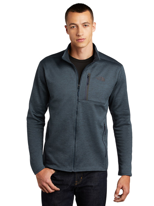 Men's Full-Zip Peached-Face Fleece Jacket - NF0A7V64 - Urban Navy Heather