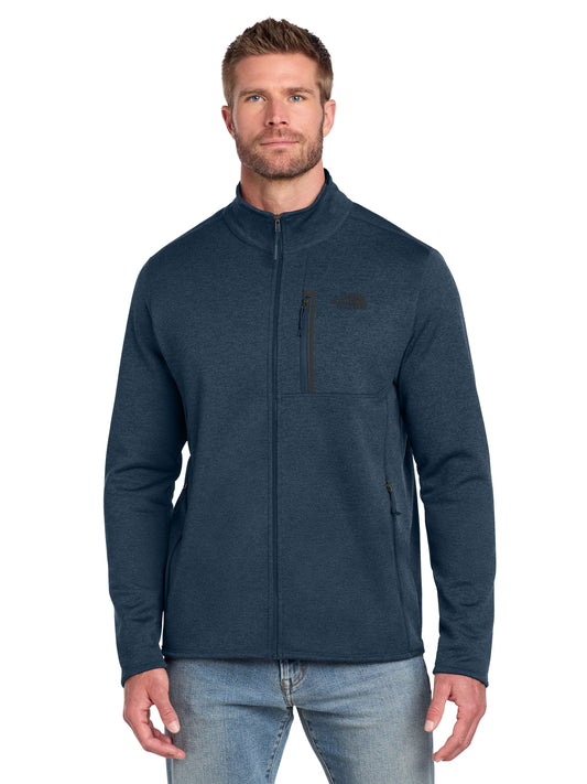 Men's Full-Zip Peached-Face Fleece Jacket - NF0A7V64 - Urban Navy Heather