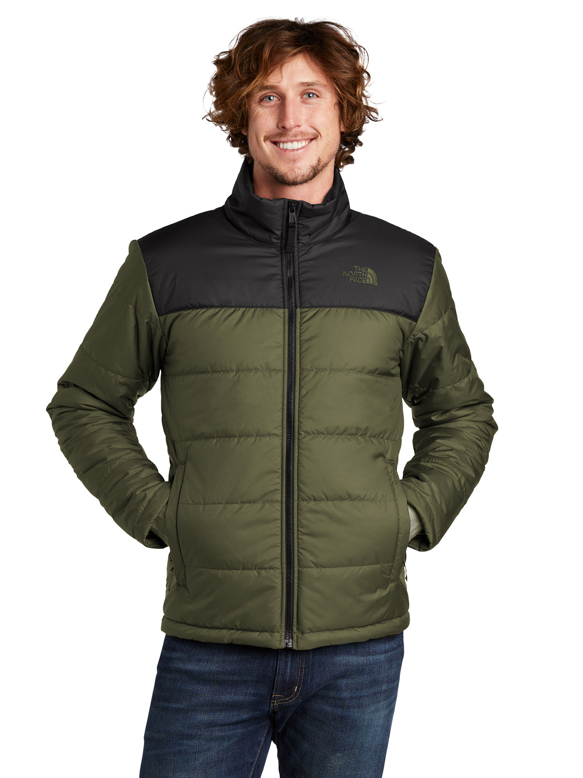 Men's Two-Pocket Chest Logo Everyday Insulated Jacket - NF0A7V6J - Burnt Olive Green