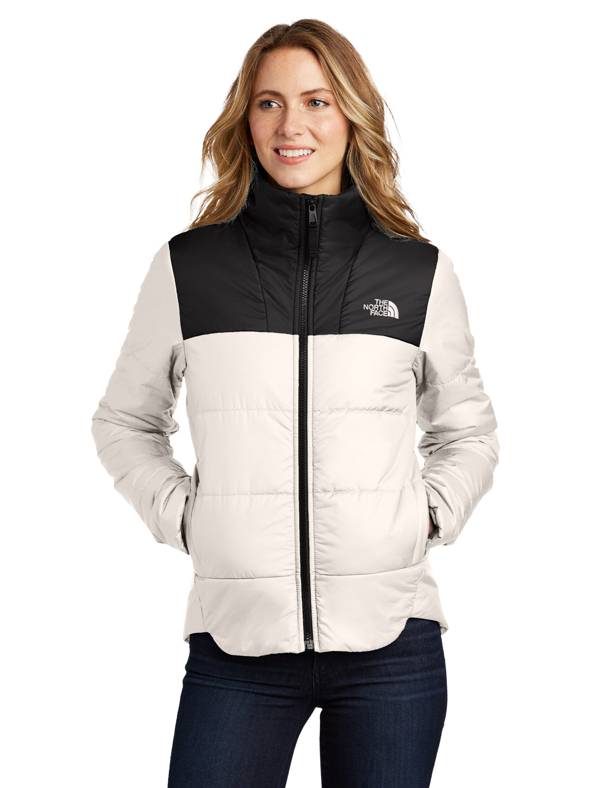 Women's Two-Pocket Chest Logo Everyday Insulated Jacket - NF0A7V6K - Vintage White
