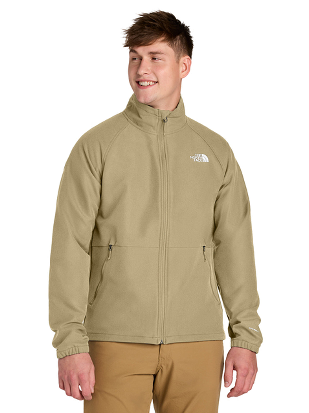 Men's Three-Pocket Barr Lake Soft Shell Jacket - NF0A8BUD - Khaki Stone Dark Heather