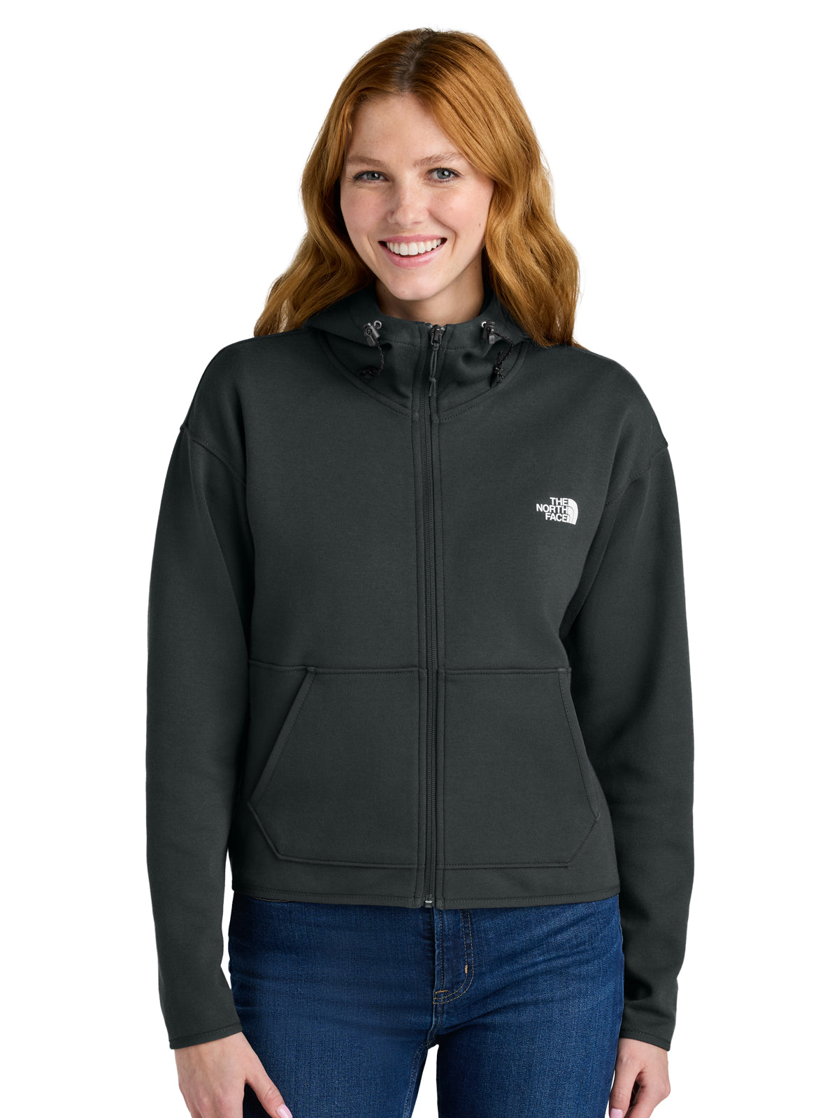 Women's Two-Pocket Double-Knit Full-Zip Hoodie - NF0A8BUT - Asphalt Grey