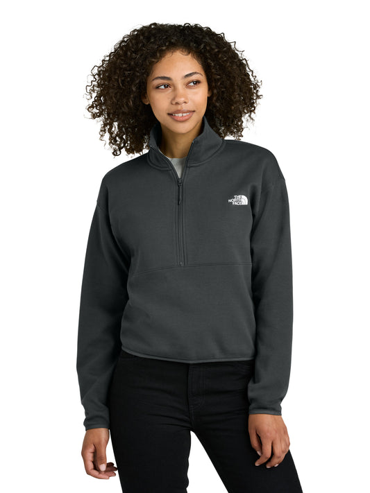 Women’s Double-Knit 1/2-Zip Fleece Sweatshirt - NF0A8C5H - Asphalt Grey