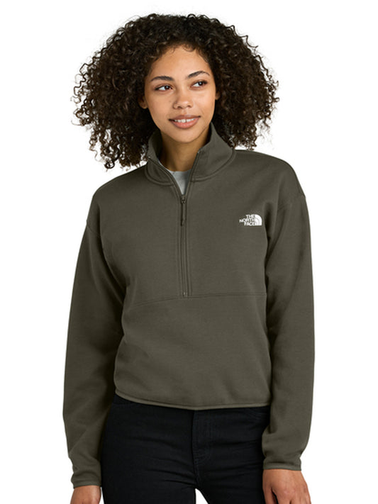 Women’s Double-Knit 1/2-Zip Fleece Sweatshirt - NF0A8C5H - New Taupe Green