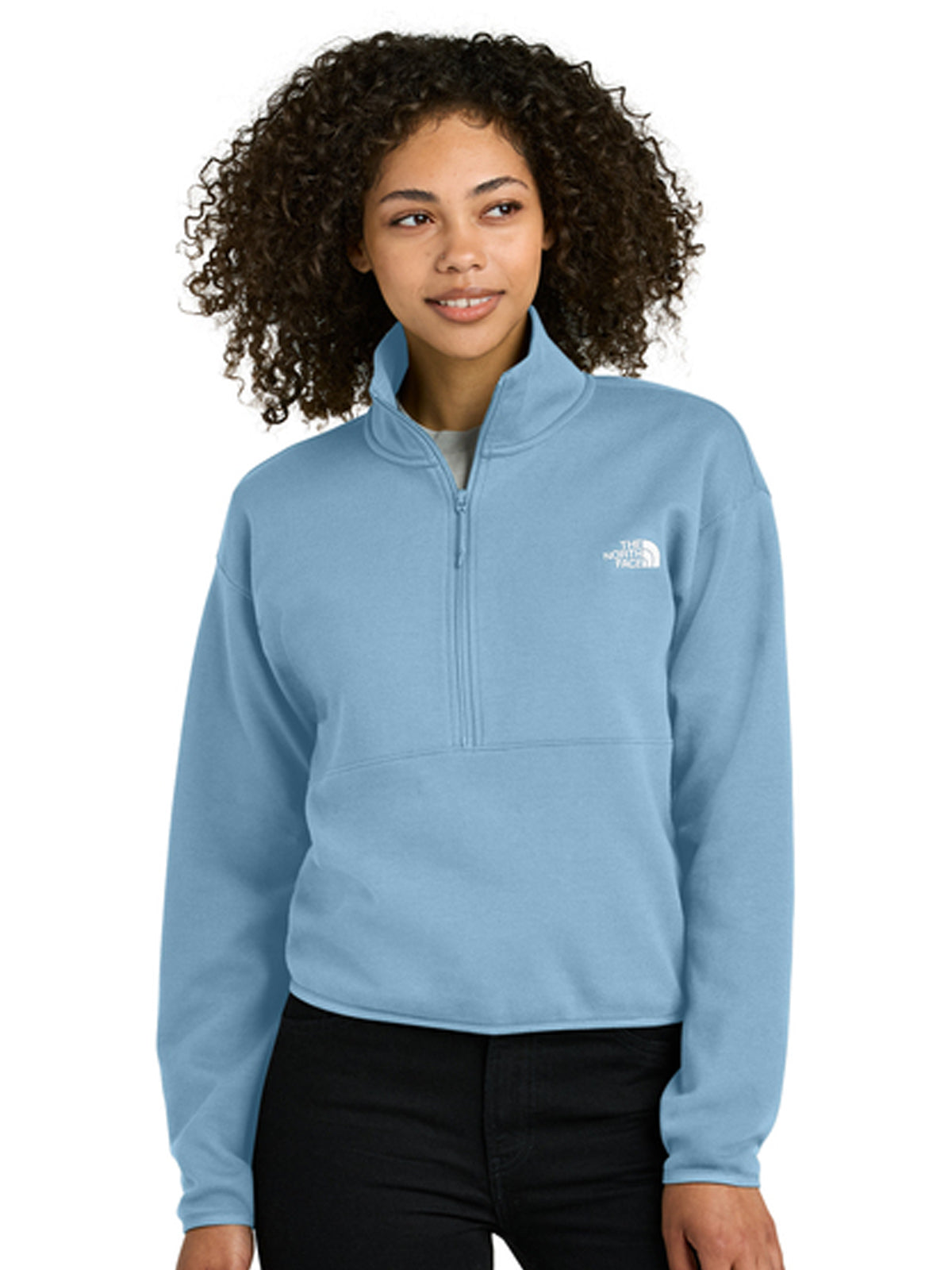 Women’s Double-Knit 1/2-Zip Fleece Sweatshirt - NF0A8C5H - Steel Blue