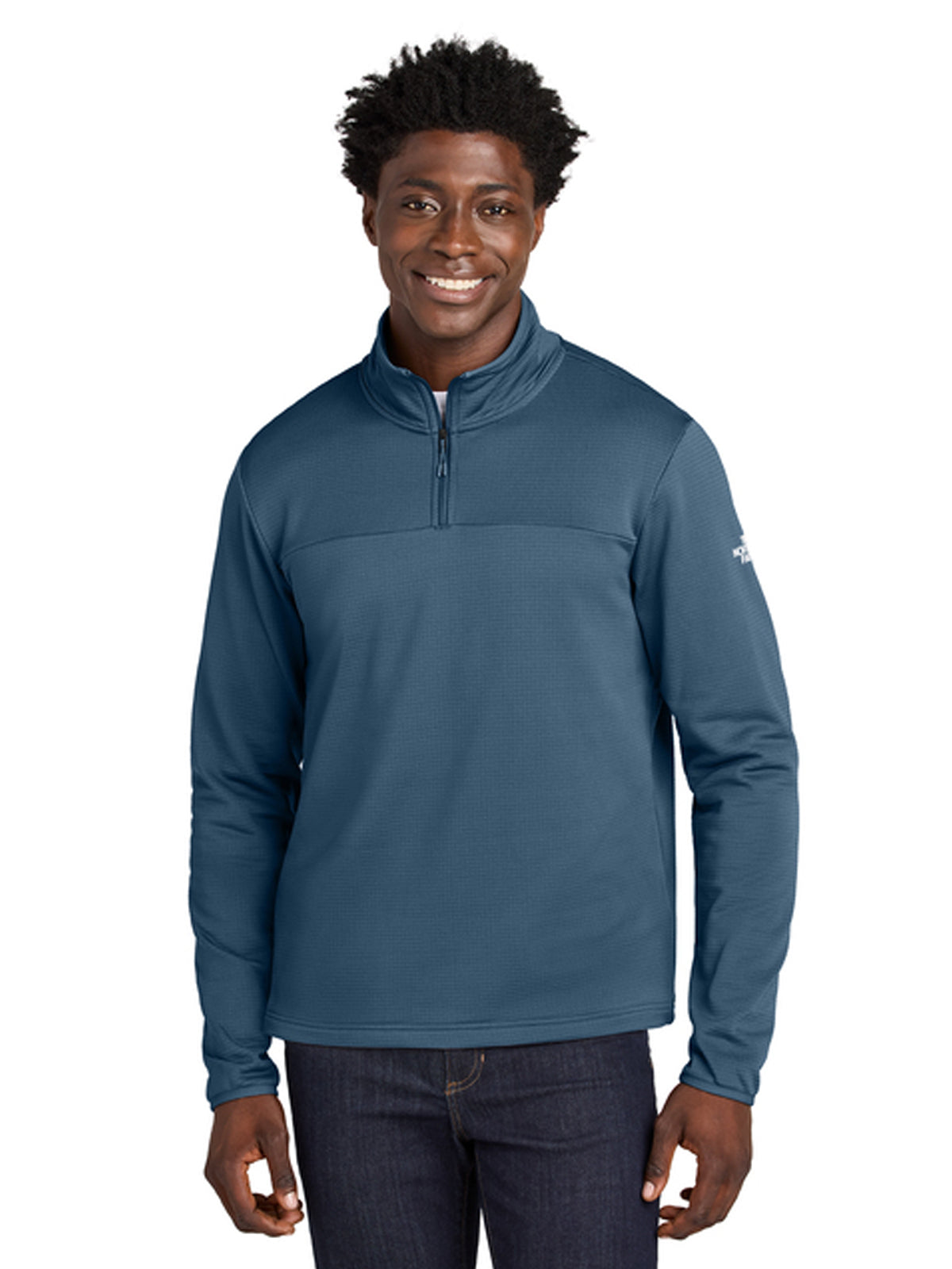 Men's Aim 1/4-Zip Fleece Sweatshirt - NF0A8ENJ - Shady Blue