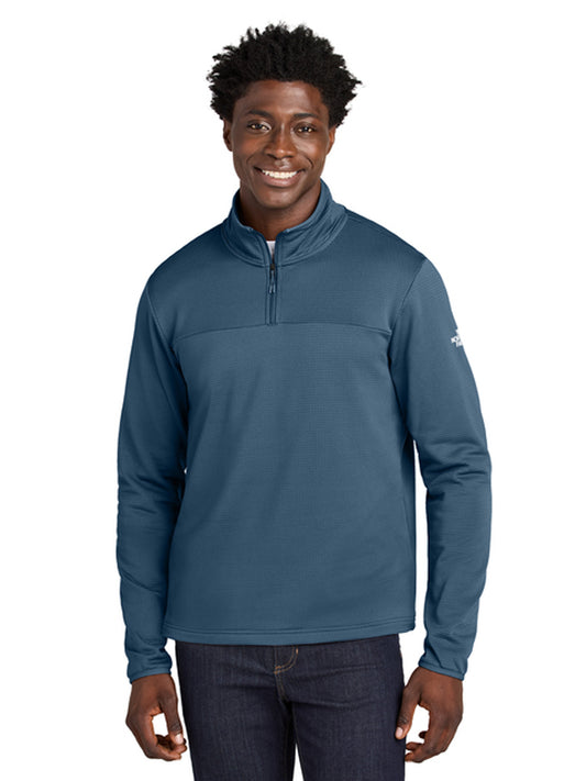 Men's Aim 1/4-Zip Fleece Sweatshirt - NF0A8ENJ - Shady Blue