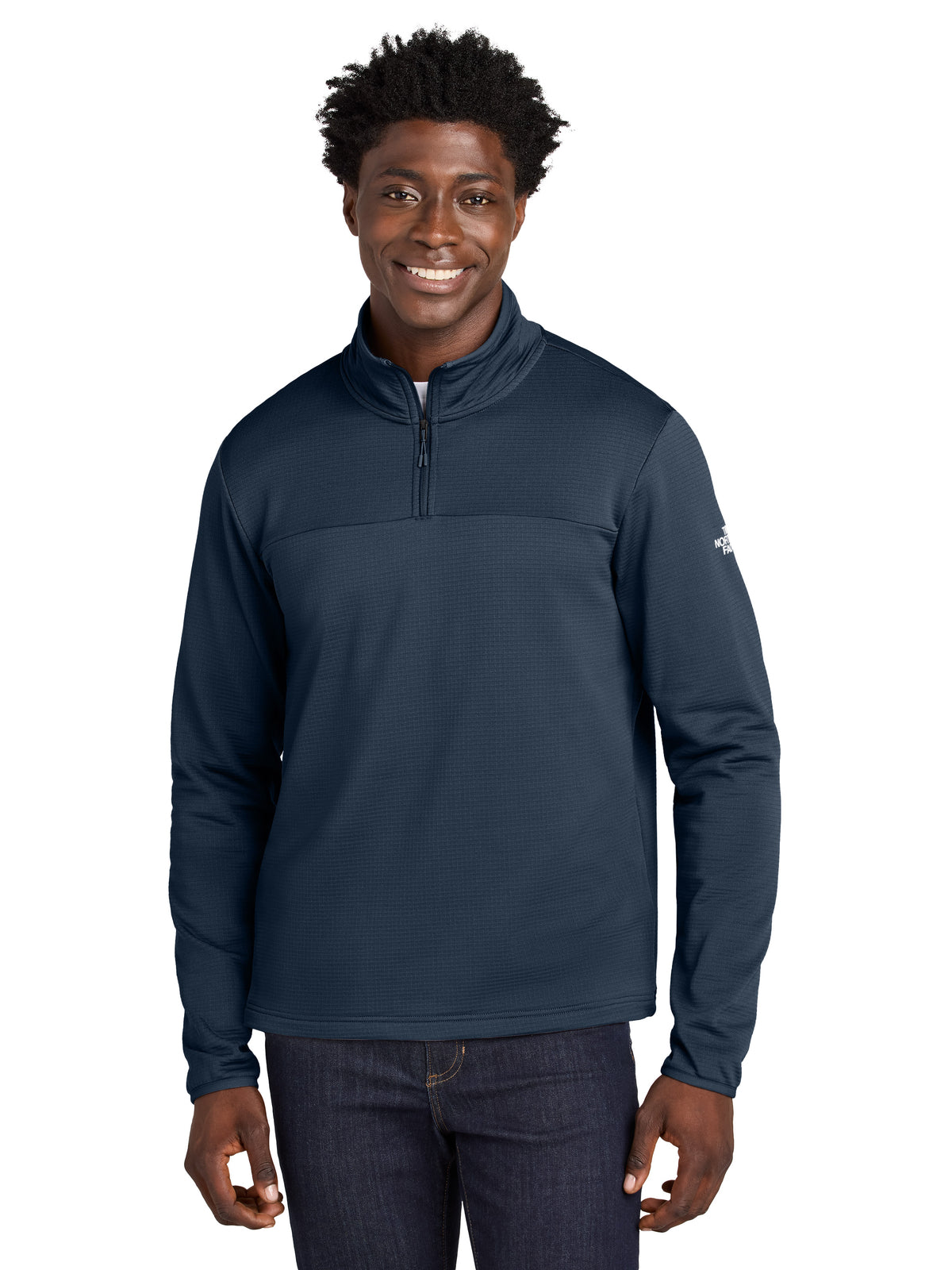Men's Aim 1/4-Zip Fleece Sweatshirt - NF0A8ENJ - Summit Navy