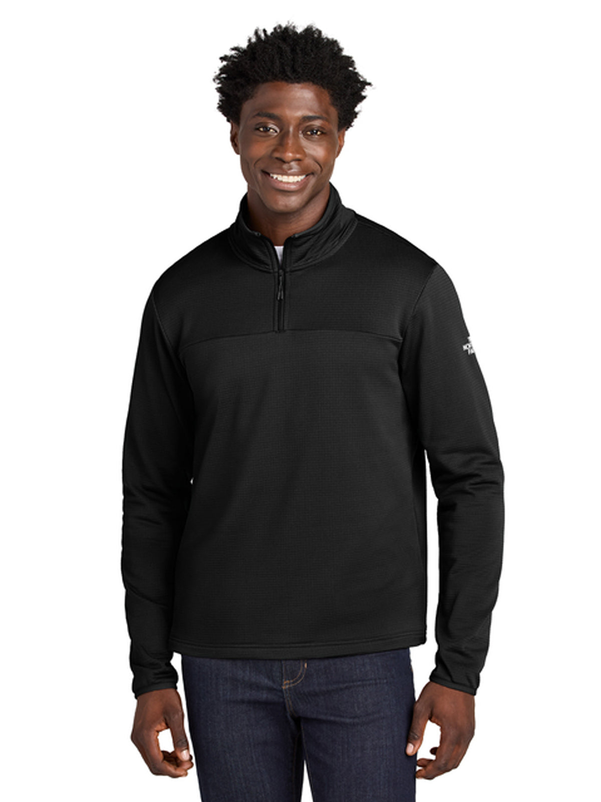 Men's Aim 1/4-Zip Fleece Sweatshirt - NF0A8ENJ - TNF Black