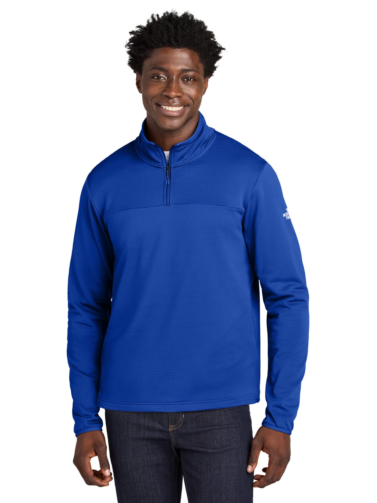 Men's Aim 1/4-Zip Fleece Sweatshirt - NF0A8ENJ - TNF Blue