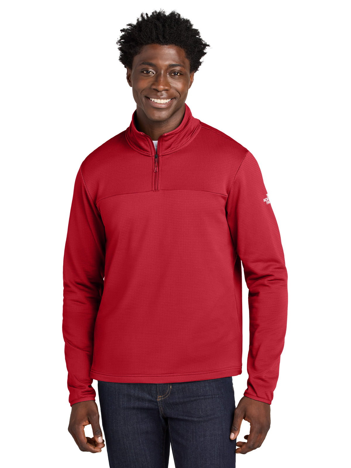 Men's Aim 1/4-Zip Fleece Sweatshirt - NF0A8ENJ - TNF Red