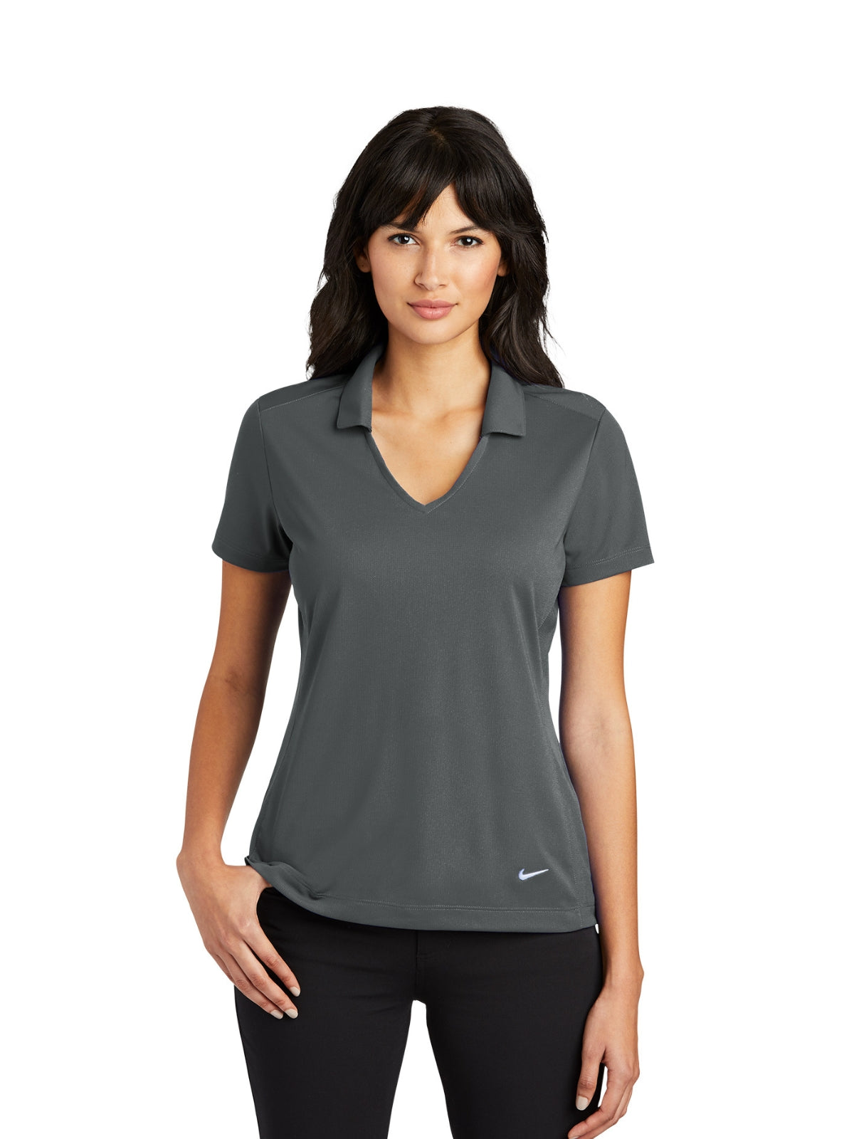Women's Dri-FIT Vertical Mesh Polo - NK637165 - Anthracite
